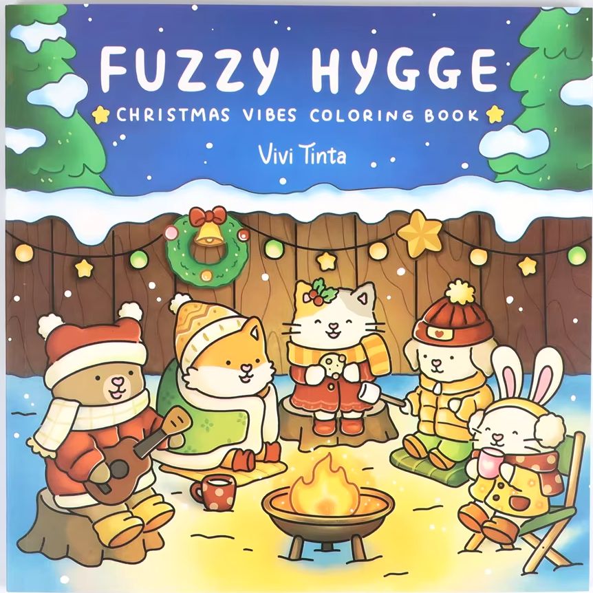 Food Y Snacks Coloring Book - Buku mewarnai Natal Hygge Fuzzy untuk