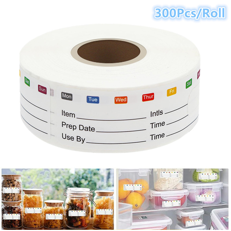 Snacks Food Labels - 300 Buah/Rol Label Tanggal Kedaluwarsa Penyimpanan