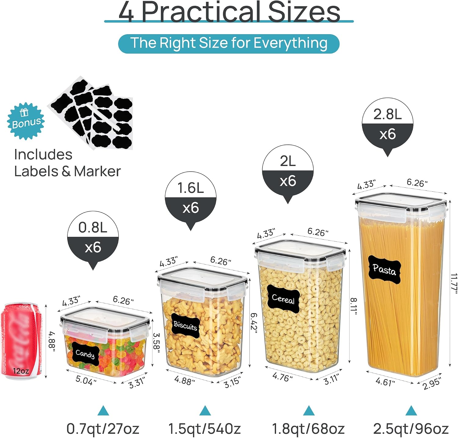 Wadah Penyimpanan Makanan Keda - Snacks Food Labels ulasan dan harga