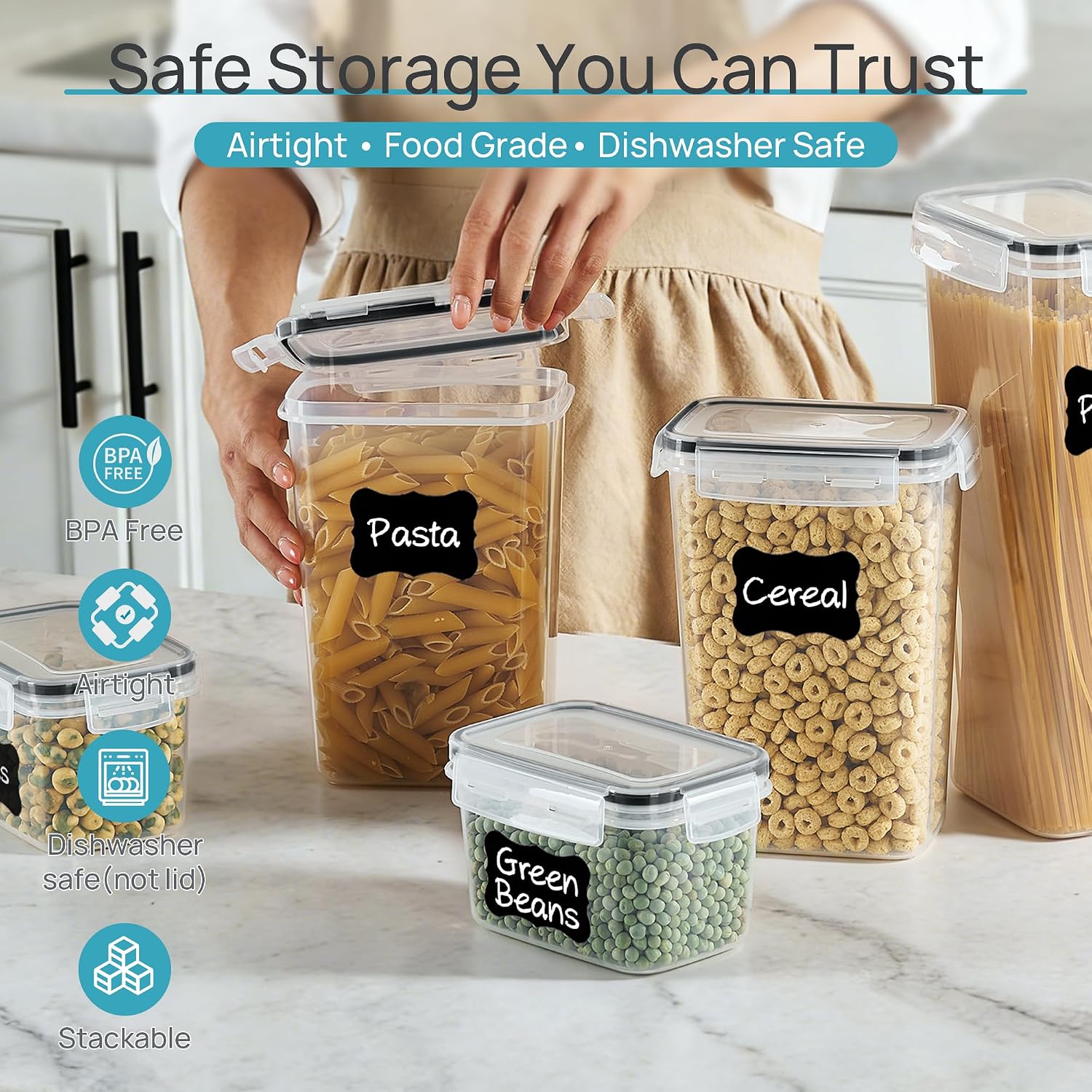 Wadah Penyimpanan Makanan Keda - Snacks Food Labels ulasan dan harga