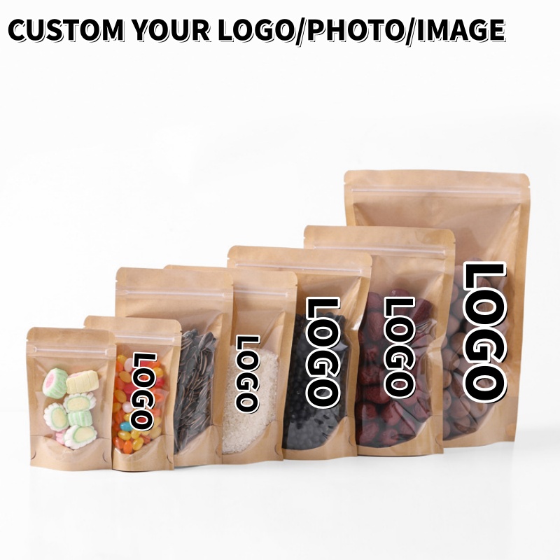 100PCS Kantong Kertas Kraft Tr - Food Snacks For Christmas ulasan dan harga