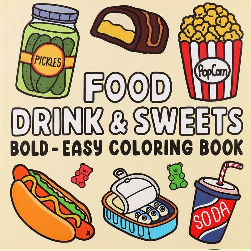Buku Mewarnai Makanan, Minuman - Food Y Snacks Coloring Book ulasan dan harga