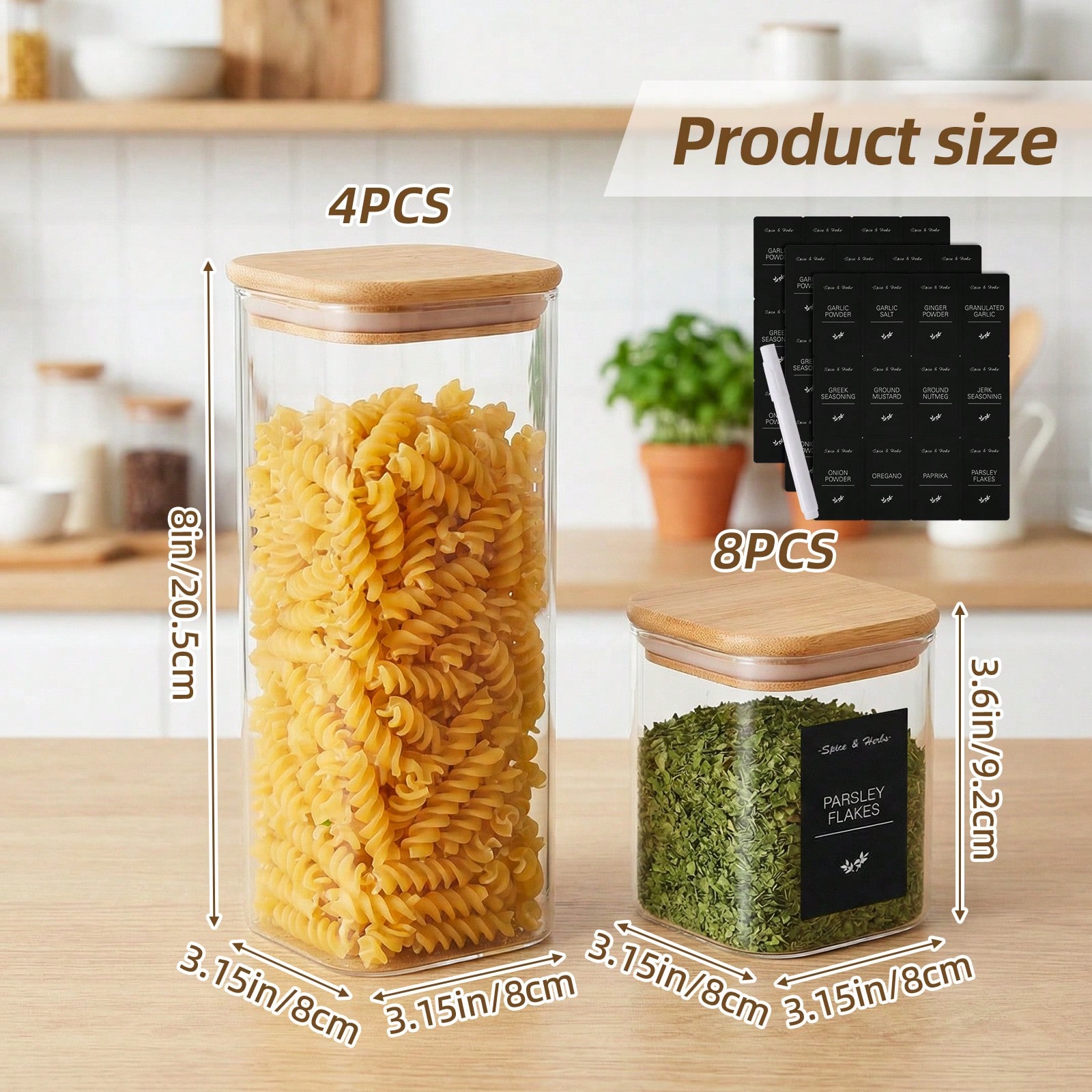 Wadah Penyimpanan Makanan Kaca - Snacks Food Labels ulasan dan harga