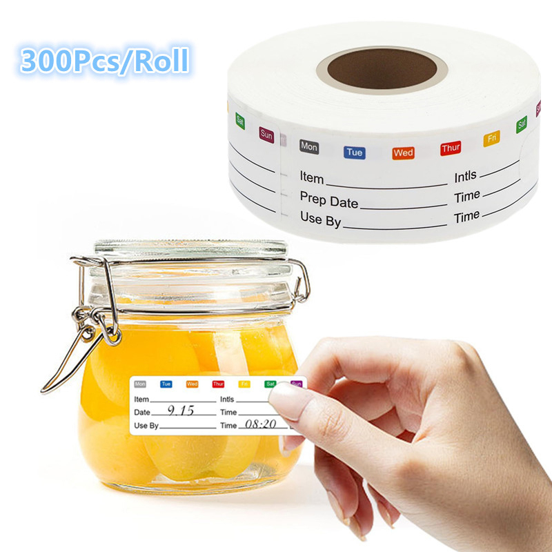 300 Buah/Rol Label Tanggal Ked - Snacks Food Labels ulasan dan harga