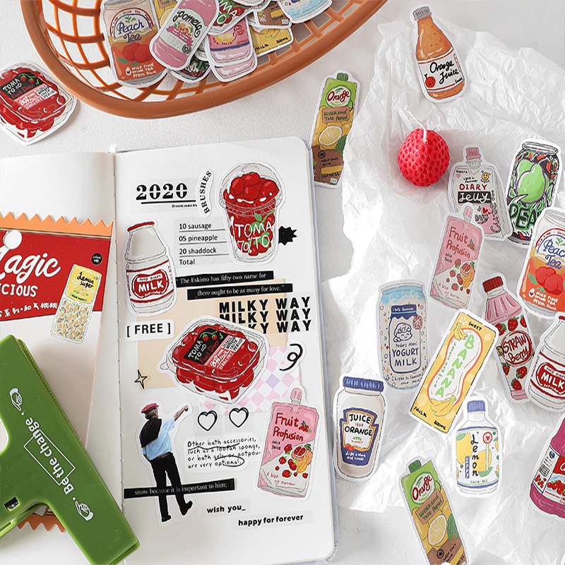 Stiker Makanan Lucu, Stiker Ma - Snacks Food Labels ulasan dan harga